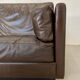 Vintage danish mid-century 3 person brown leather sofa by georg thams 1960s