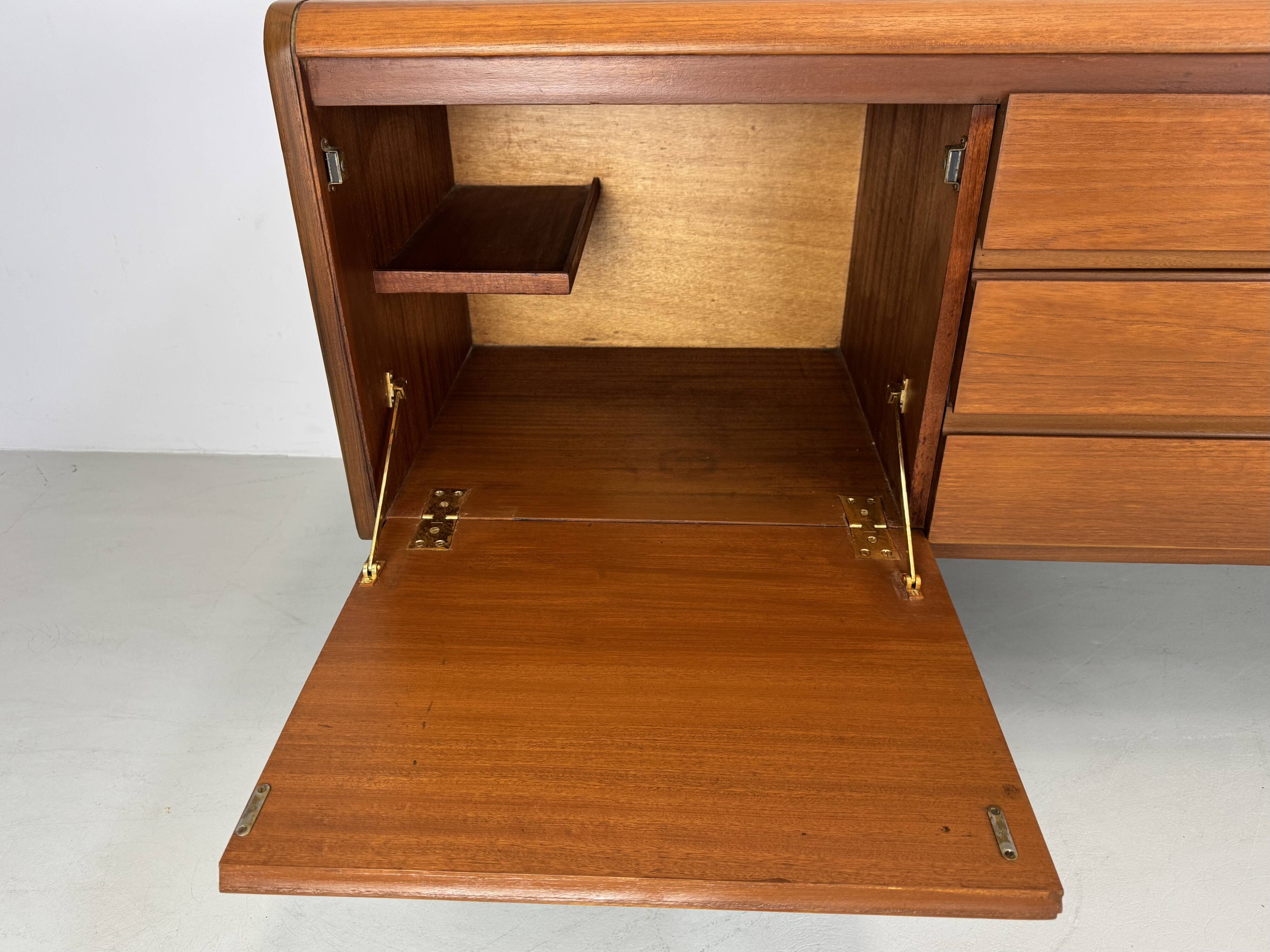 Beautiful, rare, minimalist White and Newton sideboard from the 1960s.