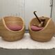 Set of Rattan Bamboo Kids Armchair Mid - Century Gabriella Crespi Style