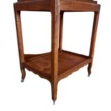 Wooden serving trolley with removable tray