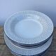 Gien service for 6 people with black polka dots: soup plates and flat plates