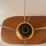 Metallic Amber Glass Table Lamp by Gustav Leek for Orrefors, 1960s