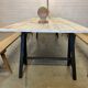 Large pine guinguette farm table