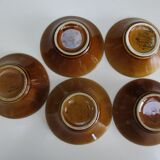 Sarreguemines cups "domino" lot of 5