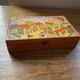 Old wooden game box, vintage