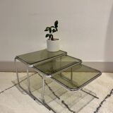 Chrome trundle tables