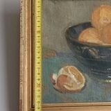 Oil on canvas, still life, signed