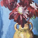 Tableau fleurs 1950