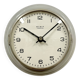 Vintage grey east german wall clock from weimar electric, 1970s