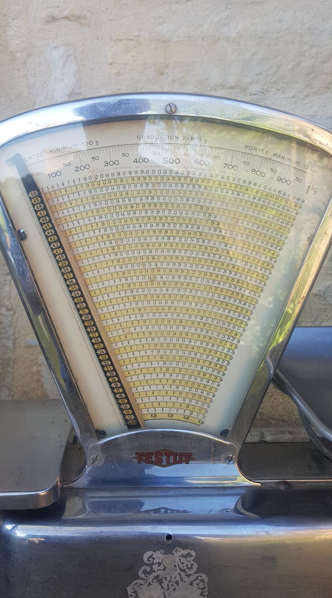 Stainless steel Testut scale