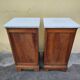 Set of 2 marble wood bedside tables