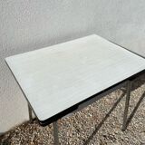 White formica table with chair