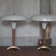 Pair of tripod lamps, 1950s design, bedside lamp, decor.