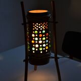 Vintage bamboo tripod lamp