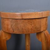 Cherrywood and marble pedestal table, Restoration period – early 19th century