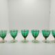 Lot de 6 verres à liqueur ou a vin vert émeraude