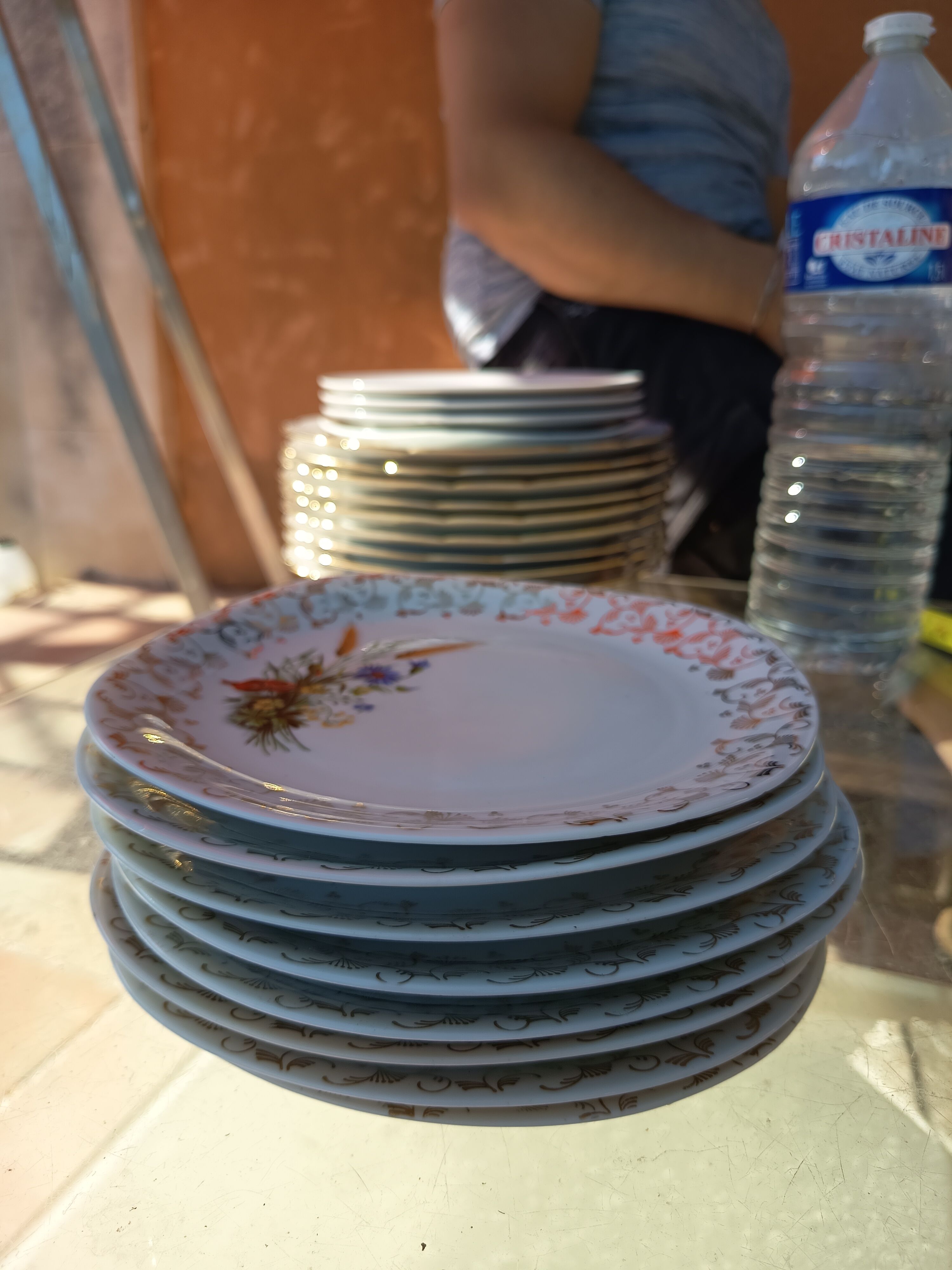 Set of 8 country-style dessert plates