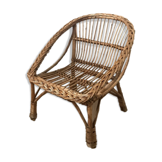 Wicker children's armchair