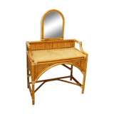 Dressing table and mirror Bamboo Blond rattan