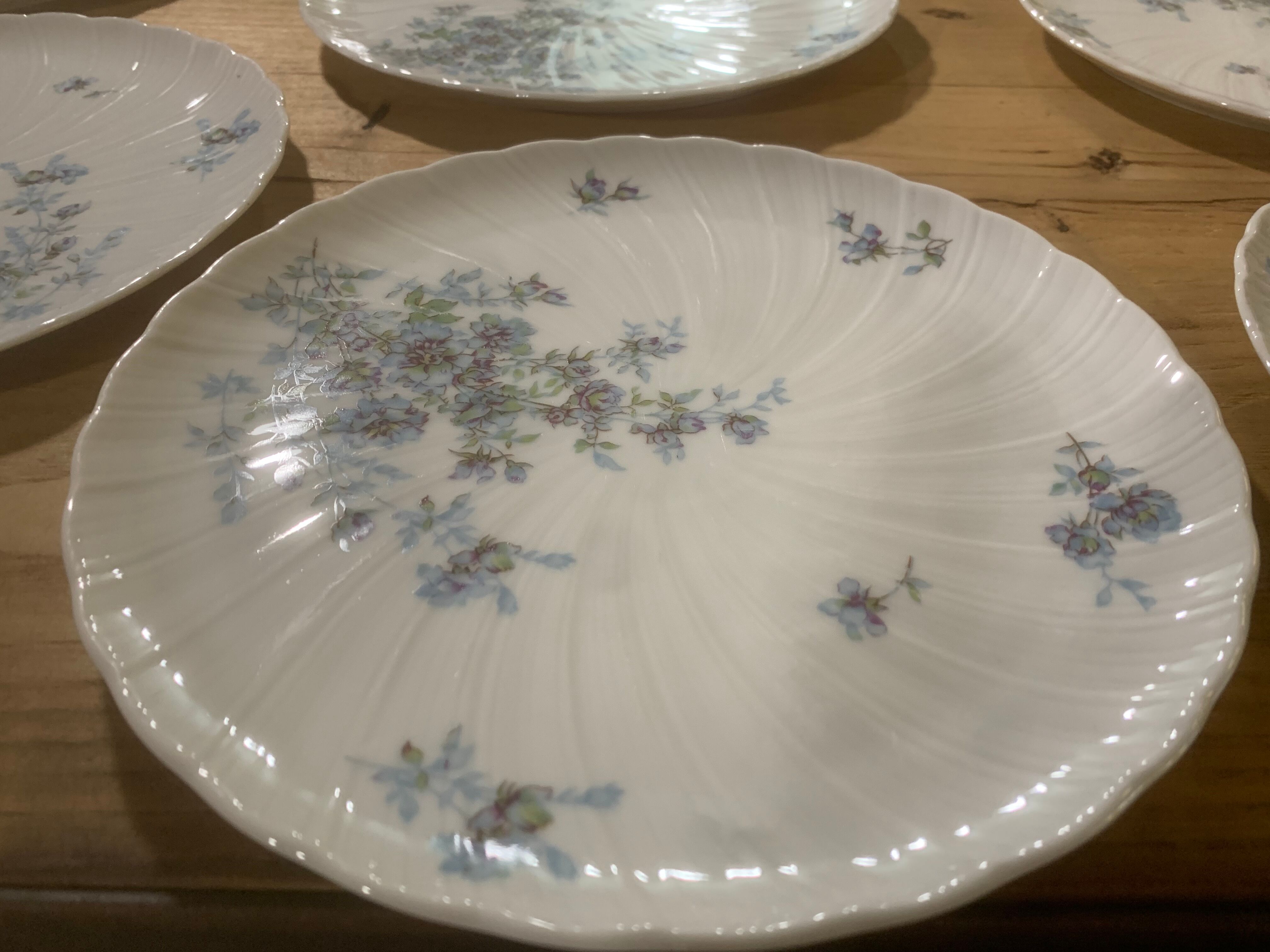 Set of 11 dessert plates Bernardaud Limoges model Gabrielle