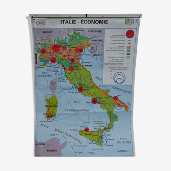 Carte scolaire vintage MDI Italie
