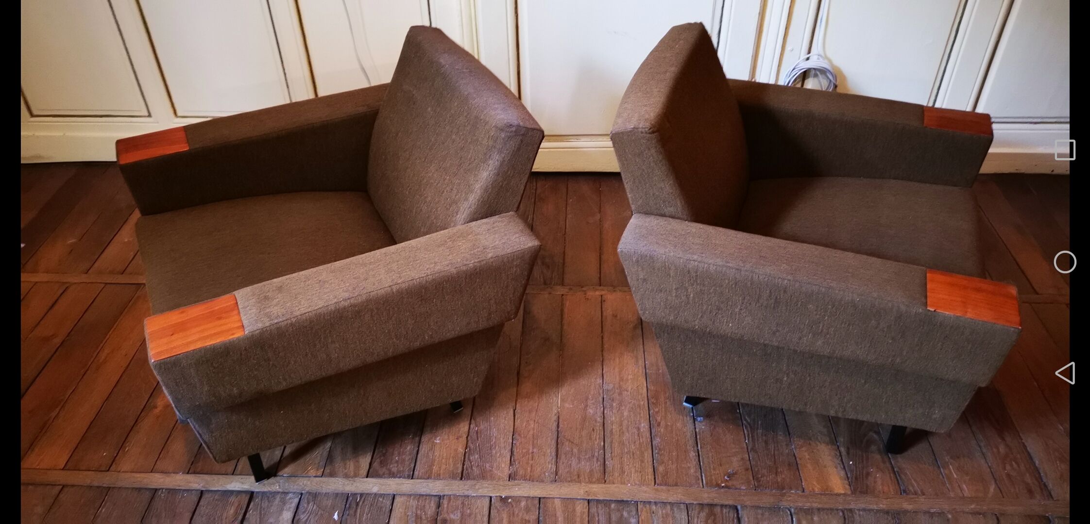 Danish Club armchairs 60s 70 khaki