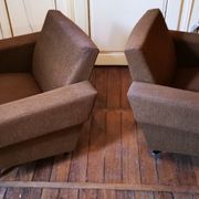 Danish Club armchairs 60s 70 khaki