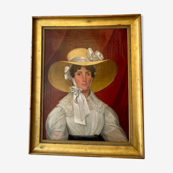 Portrait d’été : femme au chapeau, XIXe siècle