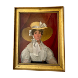 Summer portrait: woman in hat, nineteenth century