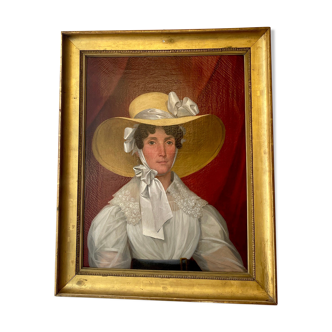 Summer portrait: woman in hat, nineteenth century