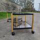 Coffee table golden black and Erard smoked glass