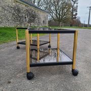 Coffee table golden black and Erard smoked glass