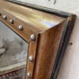 1900 wooden mirror with nails