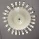 Venetian Chandelier in Iridescent White Murano Glass, Circa 1930
