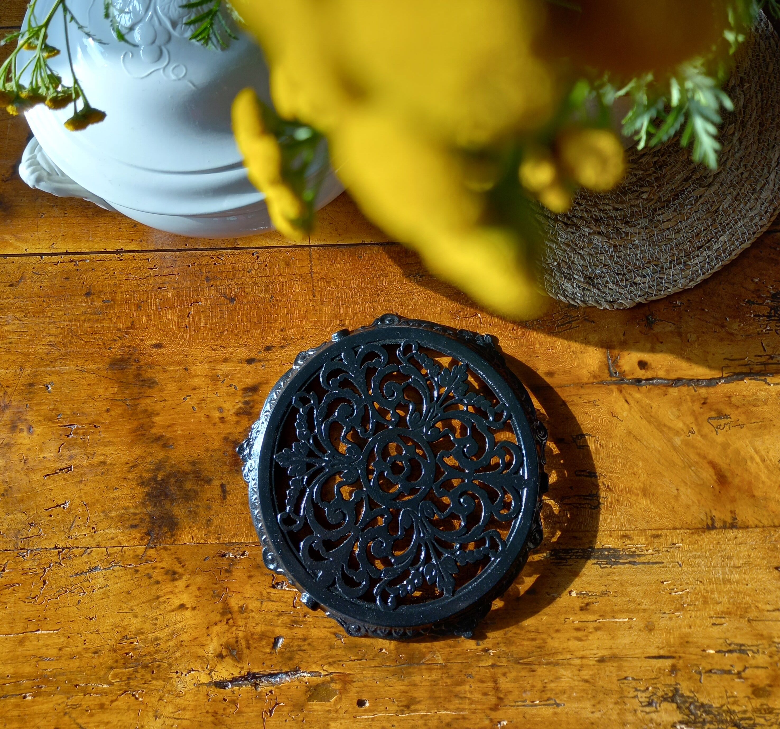 Vintage brass table mat