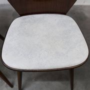 Set of 6 Baumann model 840 G2S chairs in varnished mahogany finish, 1963