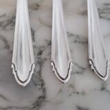 Silver metal dessert forks