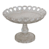 Arabesque molded crystal display cup serrated edges