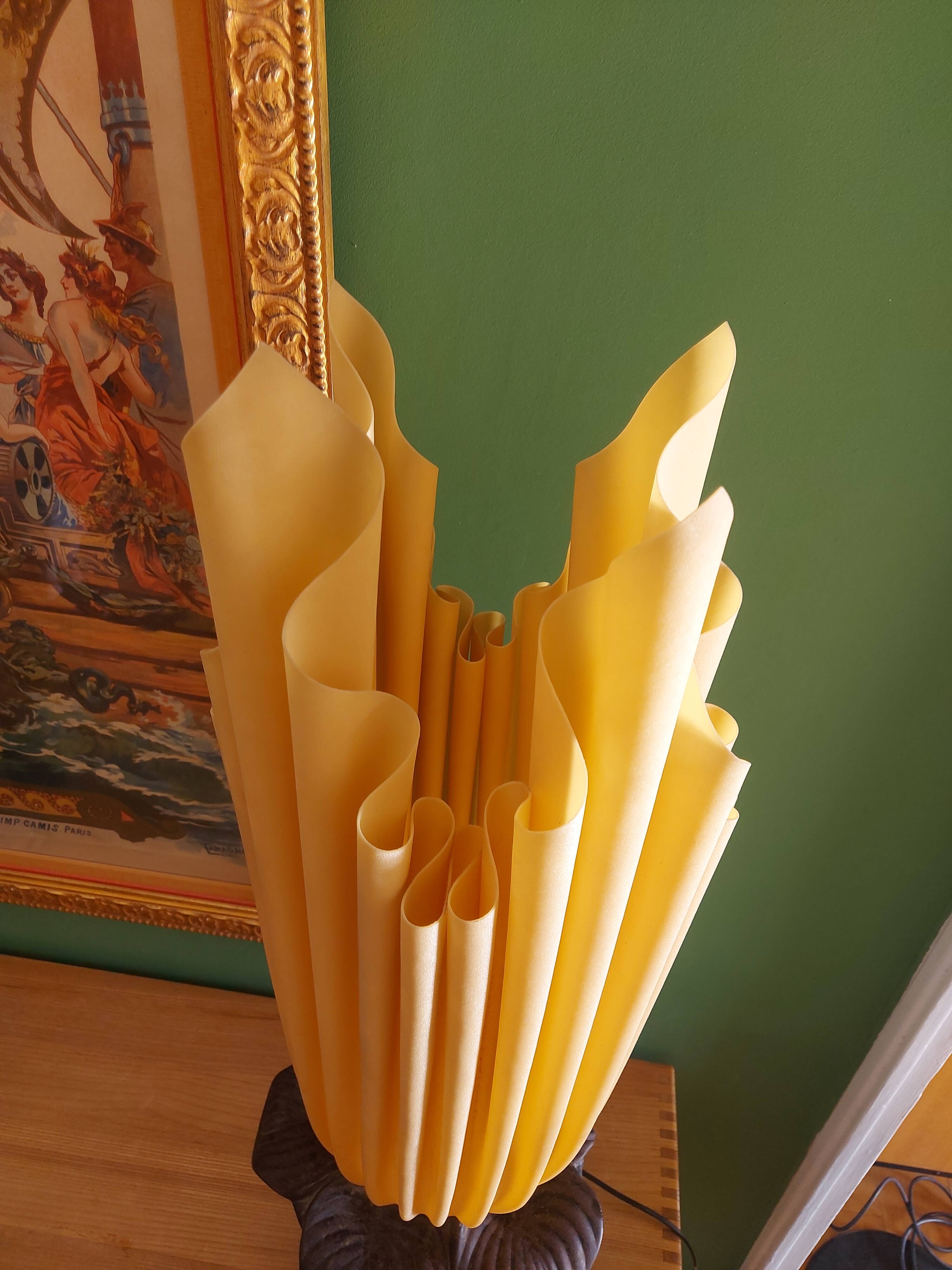 70's georgia jacob lamp, gold leaves