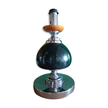 Large vintage 70'S lamp in aluminum and metal