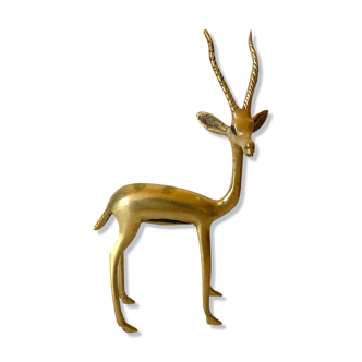 Antilope en laiton doré