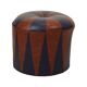 Round Vintage Pouf Purple Bordeaux Two-tone Skai Sixties