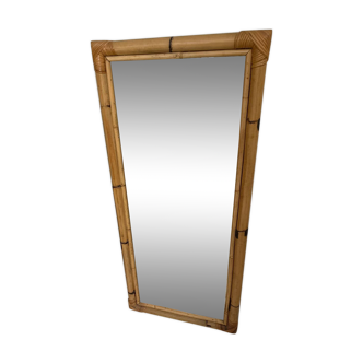 Vintage bamboo mirror 1970s