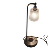 Lampe de bureau retro avec chargeur induction et port USB/NYX