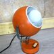 Orange Eyeball lamp, space age vintage from the 60s.