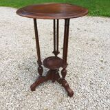Sellette, table d'appoint en noyer