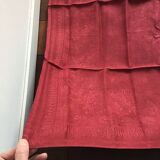 Old embroidered red table napkin L H