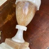 Vintage beige marble onyx lamp