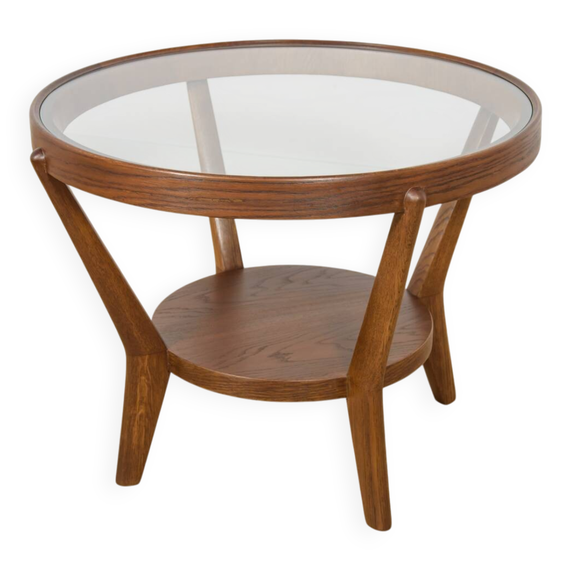 Oak & Glass Coffee Table by Karel Kozelka & Antonin Kropacek for Interior