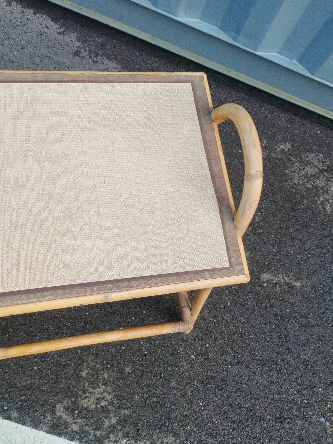 Vintage rattan coffee table